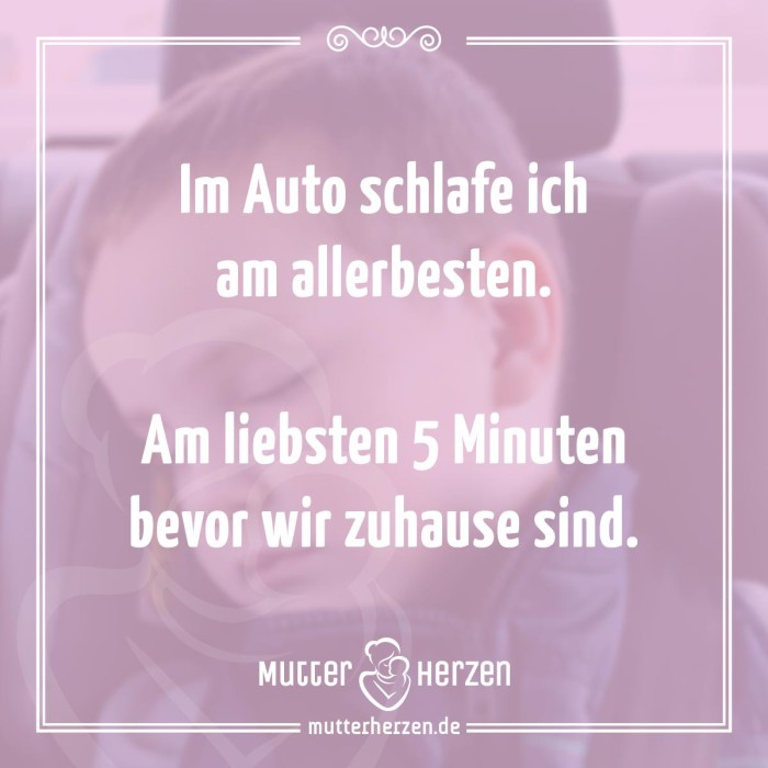 Im Auto schlafe ich-am allerbesten