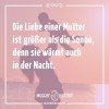 Die Liebe einer Mutter ist größer als die Sonne