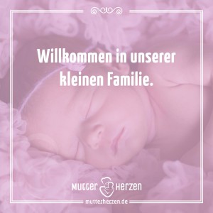Mit der Geburt wird man zur Familie Mutterherzen