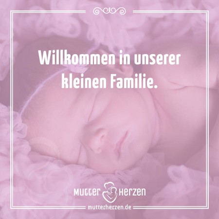 Mit der Geburt wird man zur Familie Mutterherzen