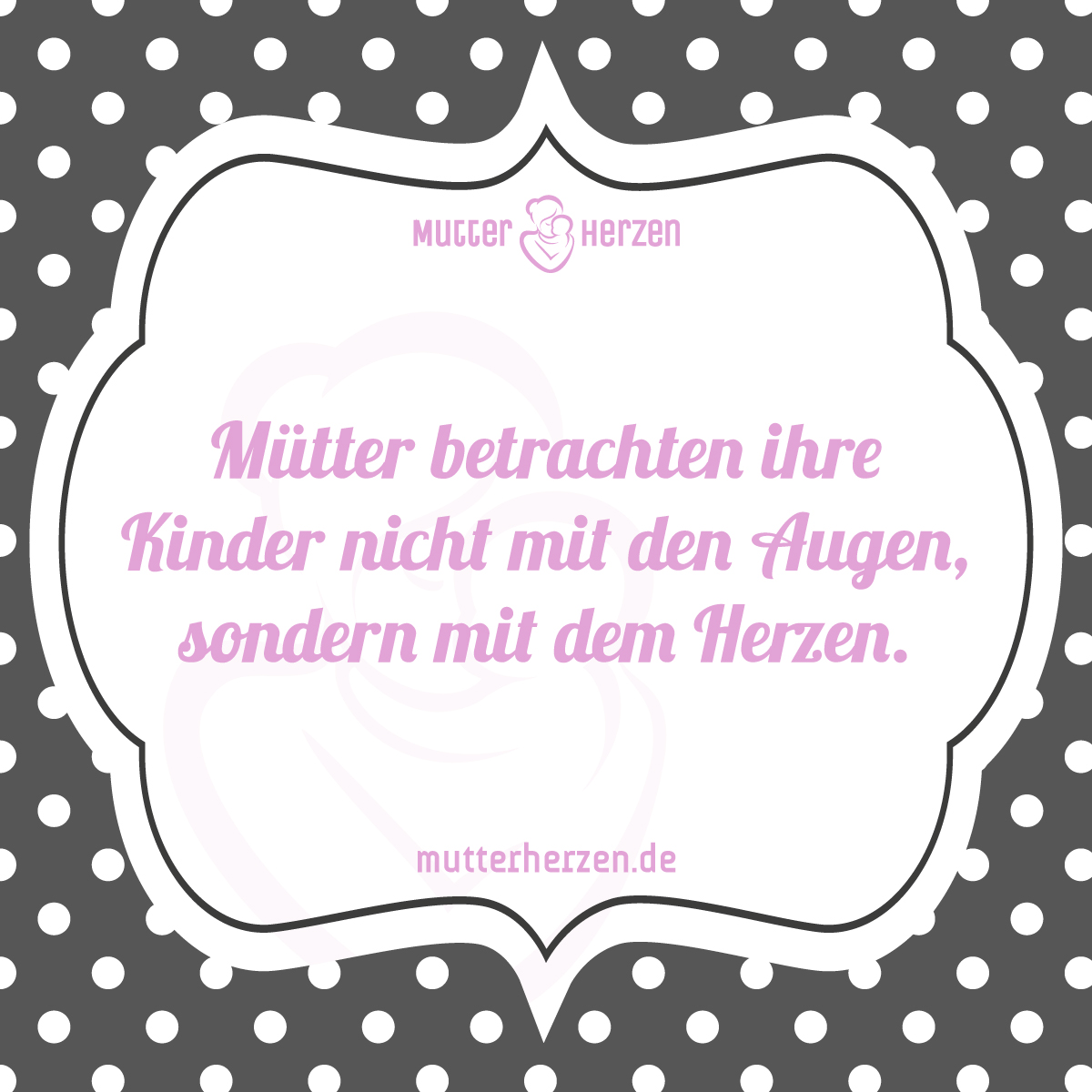Mütter sehen ihre Kinder mit dem Herzen Mutterherzen